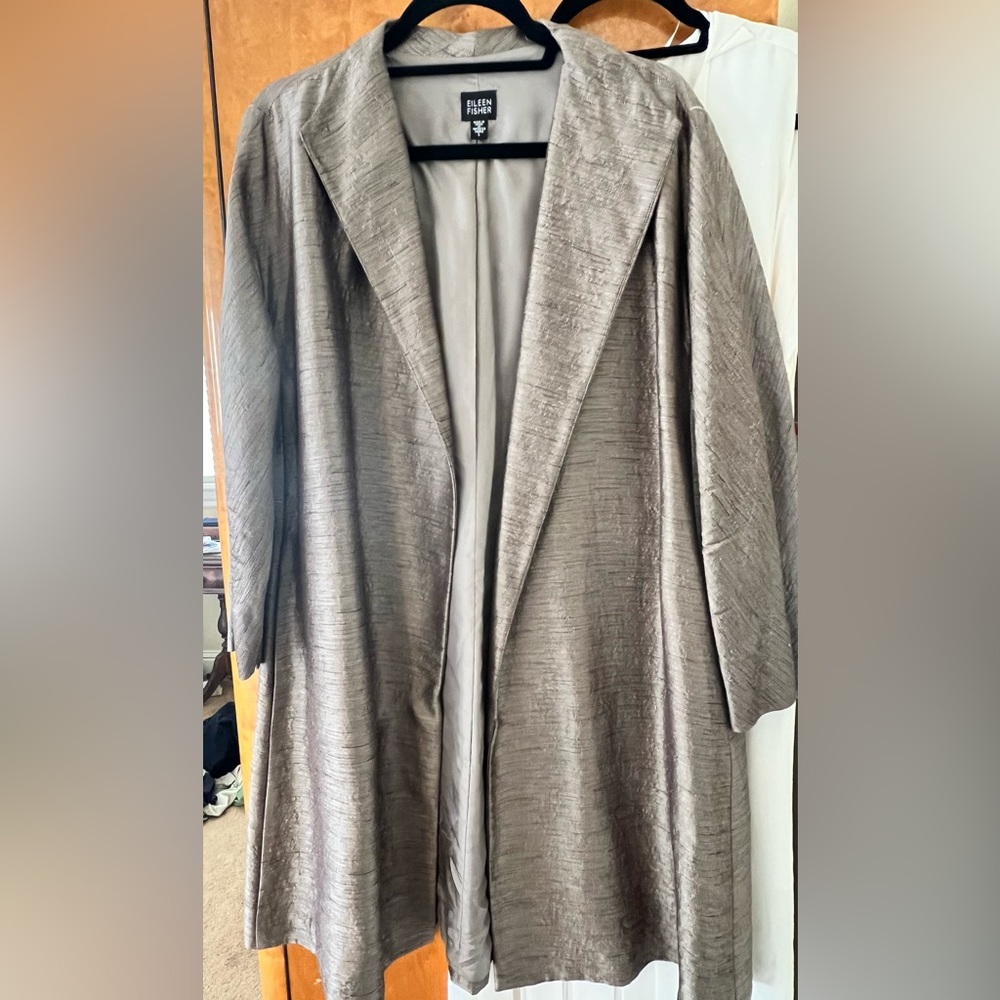 Sigrid Olsen Cocktails jacket. Pewter sz L